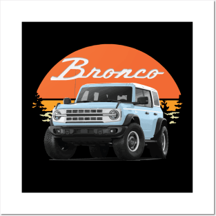 Heritage edition retro MURICA SUV sport truck robin's egg 4X4 Posters and Art